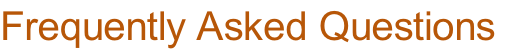 Frequently Asked Questions